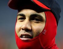 Kendry Morales face protected from the cold in New York.JPG