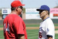 Mike Scioscia chats with Dodger Manager Joe Torre.jpg